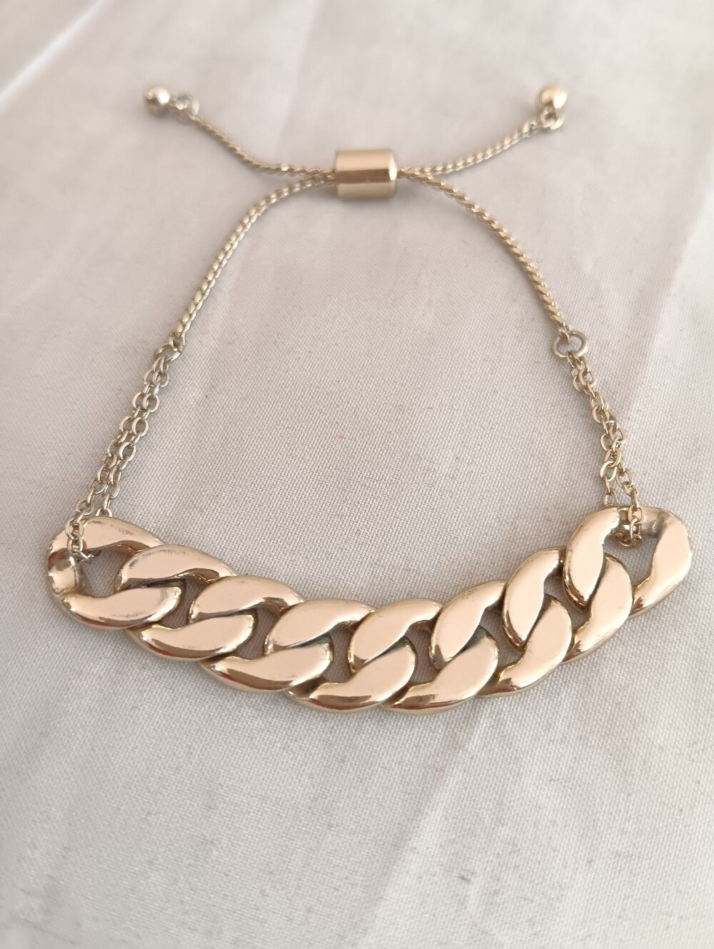 Women’s Gold Link Bracelet - Adjustable Chain